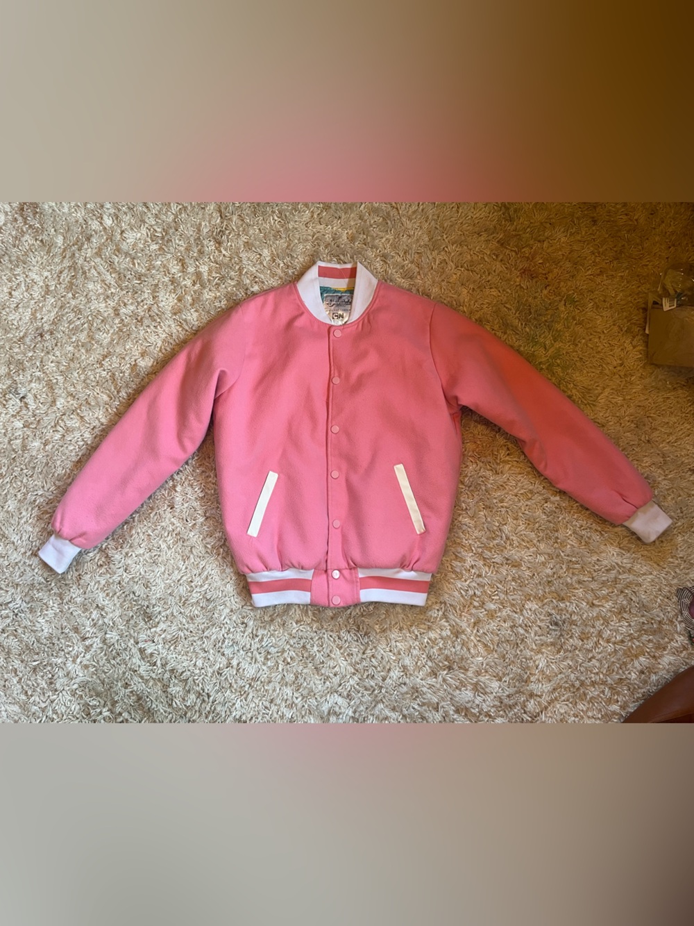 Cartoon Network Steven Universe Pink Bomber Jacket with White Trim